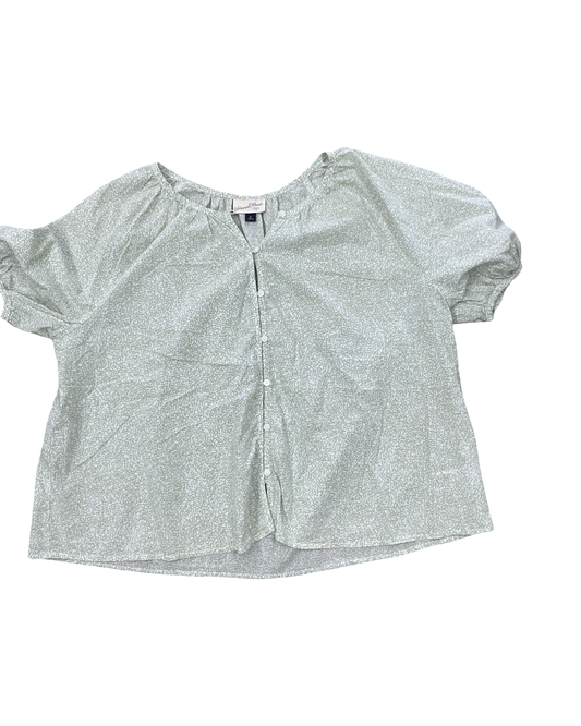 Top Ss By Universal Thread In Green & White, Size:Xl