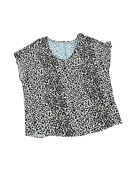 Top Ss By Maurices In Leopard Print, Size:2X