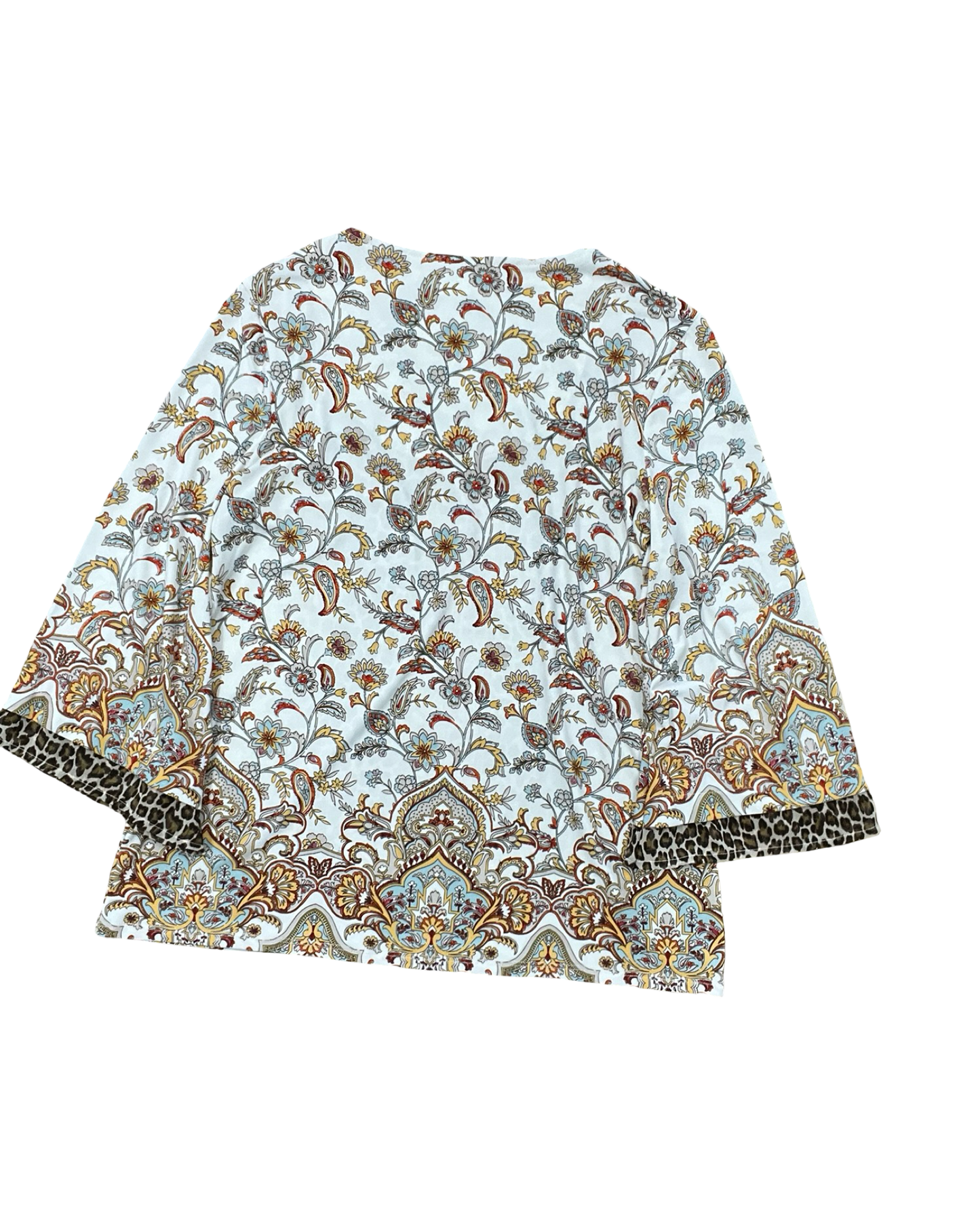 Top 3/4 Sleeve By Chicos In White, Size:S