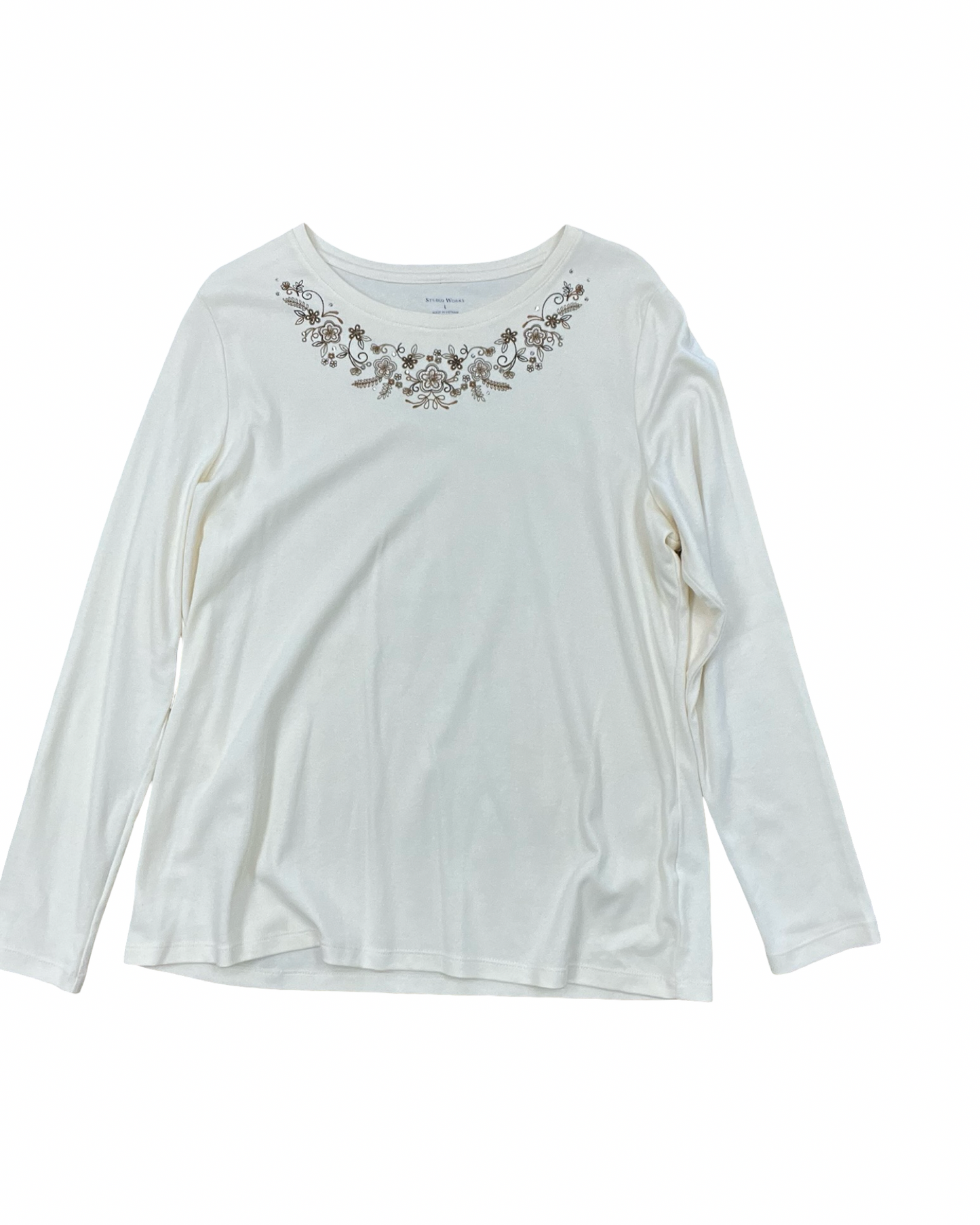 Top Ls By Studio Works In Cream, Size:L