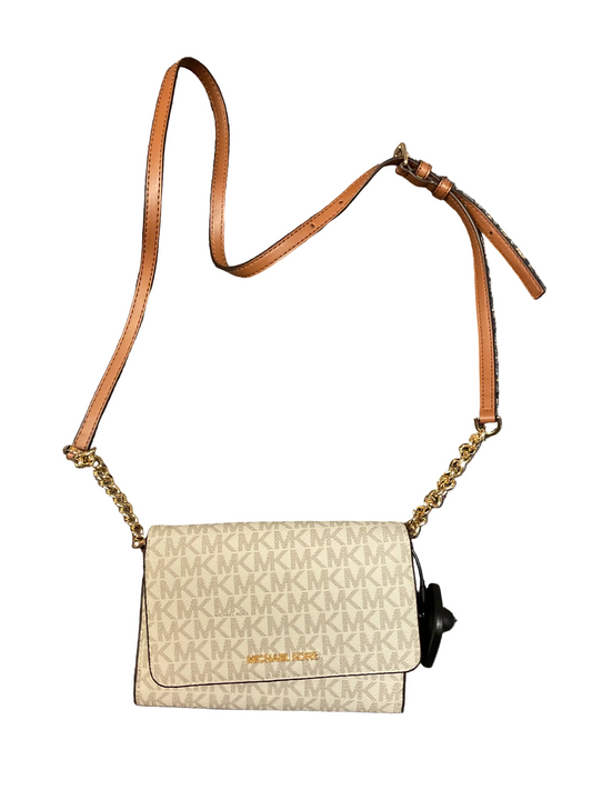 Crossbody Designer By Michael Kors In Tan, Size:Small