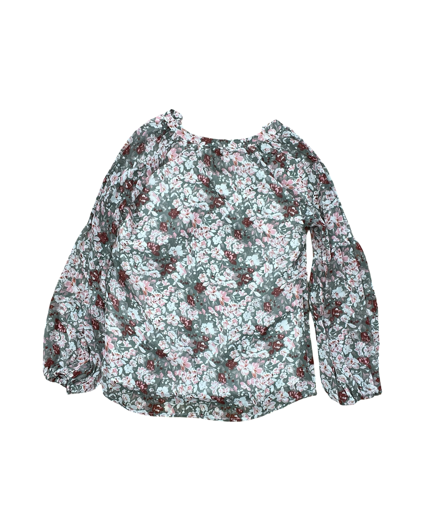 Top Ls By Clothes Mentor In Grey & Pink, Size:M