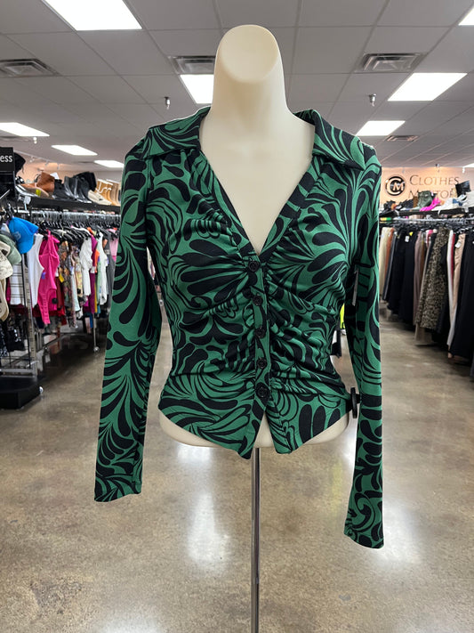 Top Ls By Maeve In Black & Green, Size:Xs