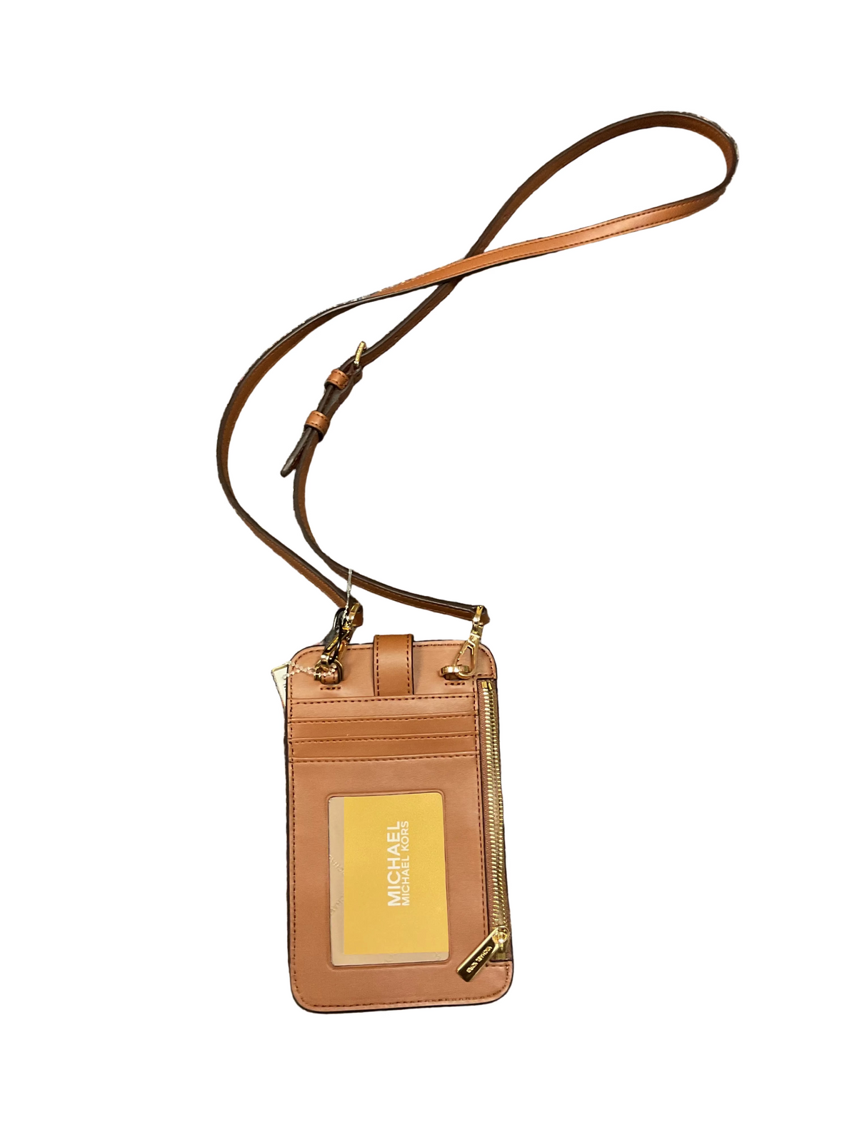 Crossbody Designer By Michael Kors In Brown & White, Size:Small