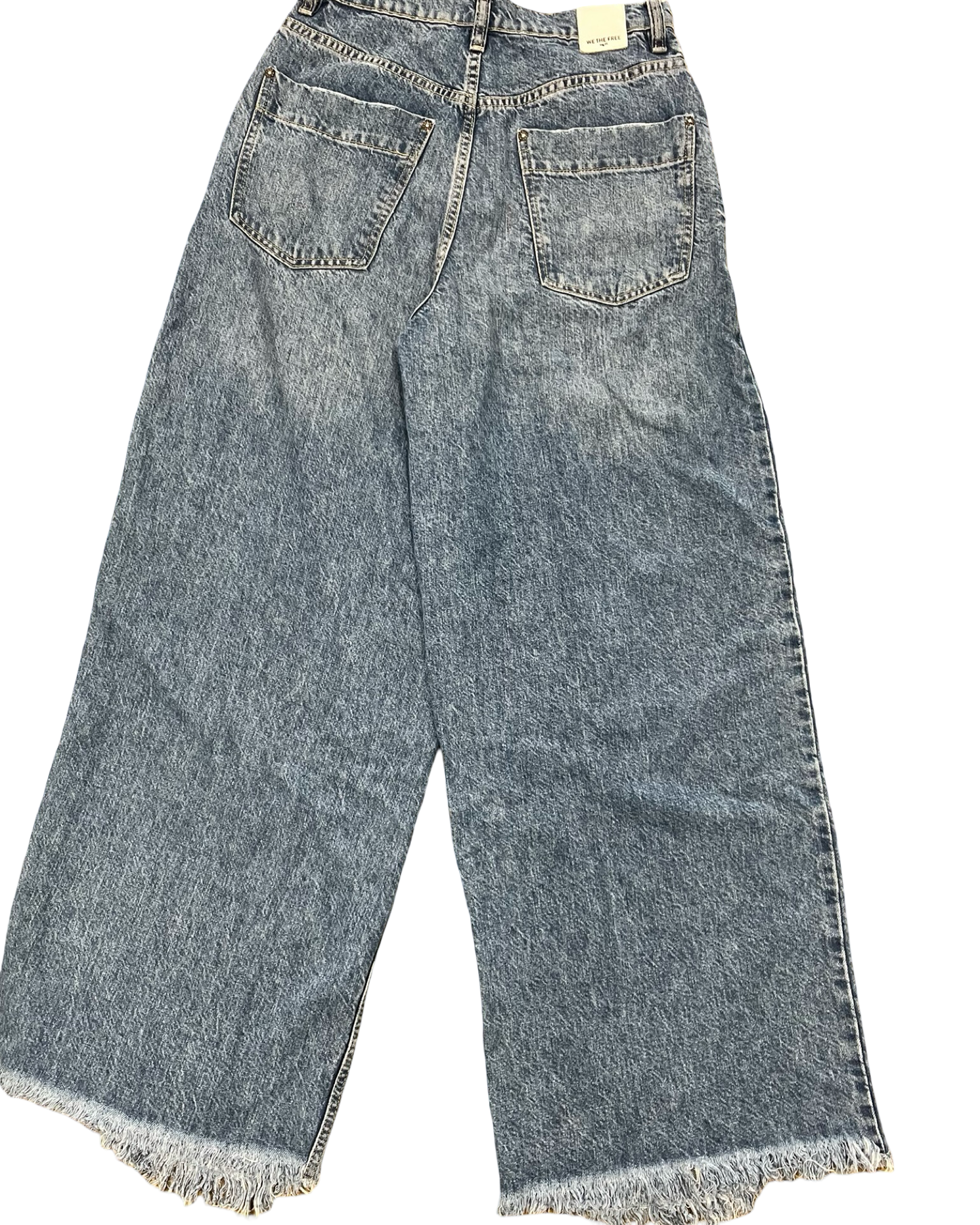 Jeans Wide Leg By We The Free In Blue Denim, Size:4