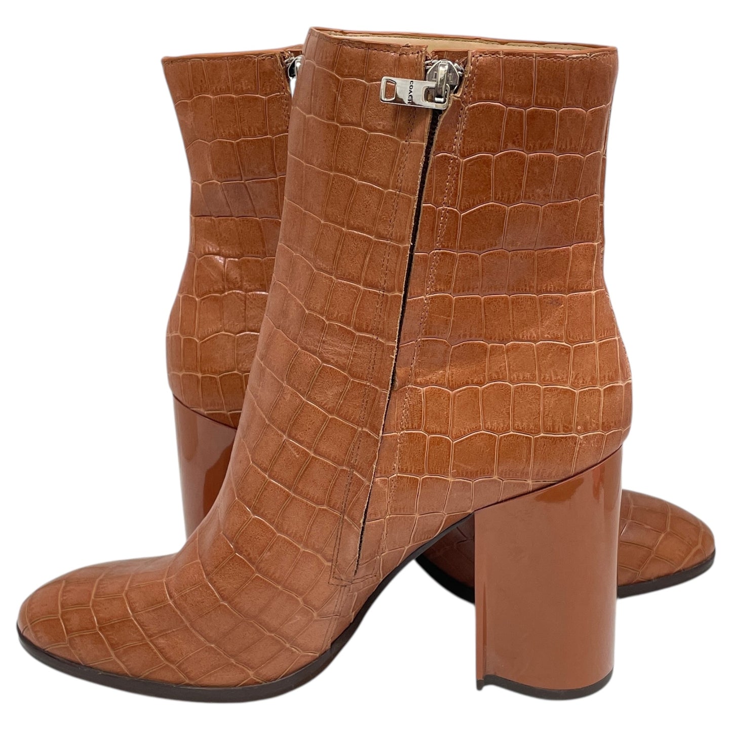 Boots Designer By Coach In Brown, Size:10