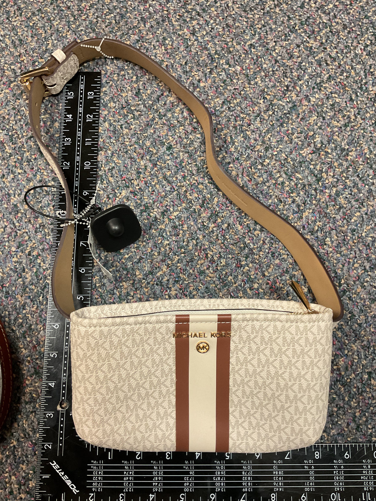 Belt Bag Designer By Michael Kors In Brown & White, Size:Medium