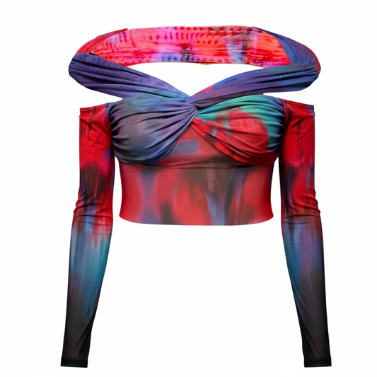 Wilson Mesh Top Long Sleeve By AFRM In Multi-colored, Size: M