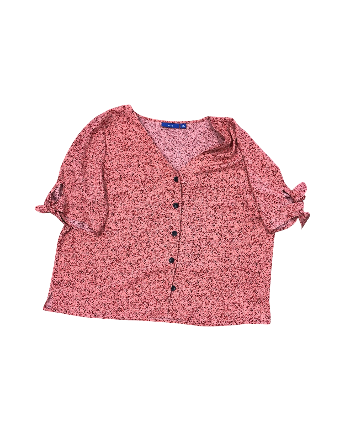 Blouse Ss By Apt 9 In Orange, Size:Xl