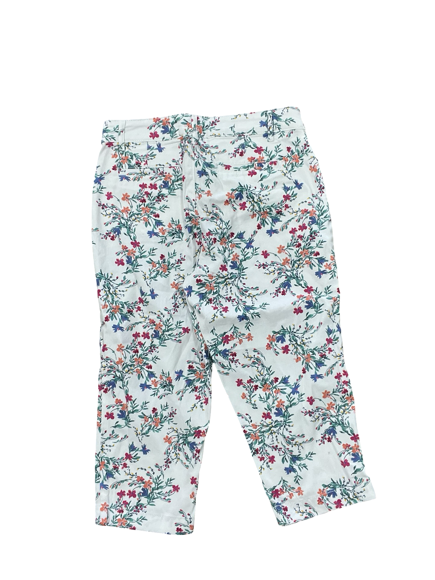 Pants Cropped By St Johns Bay In Green & White, Size:8