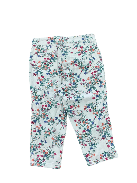 Pants Cropped By St Johns Bay In Green & White, Size:8