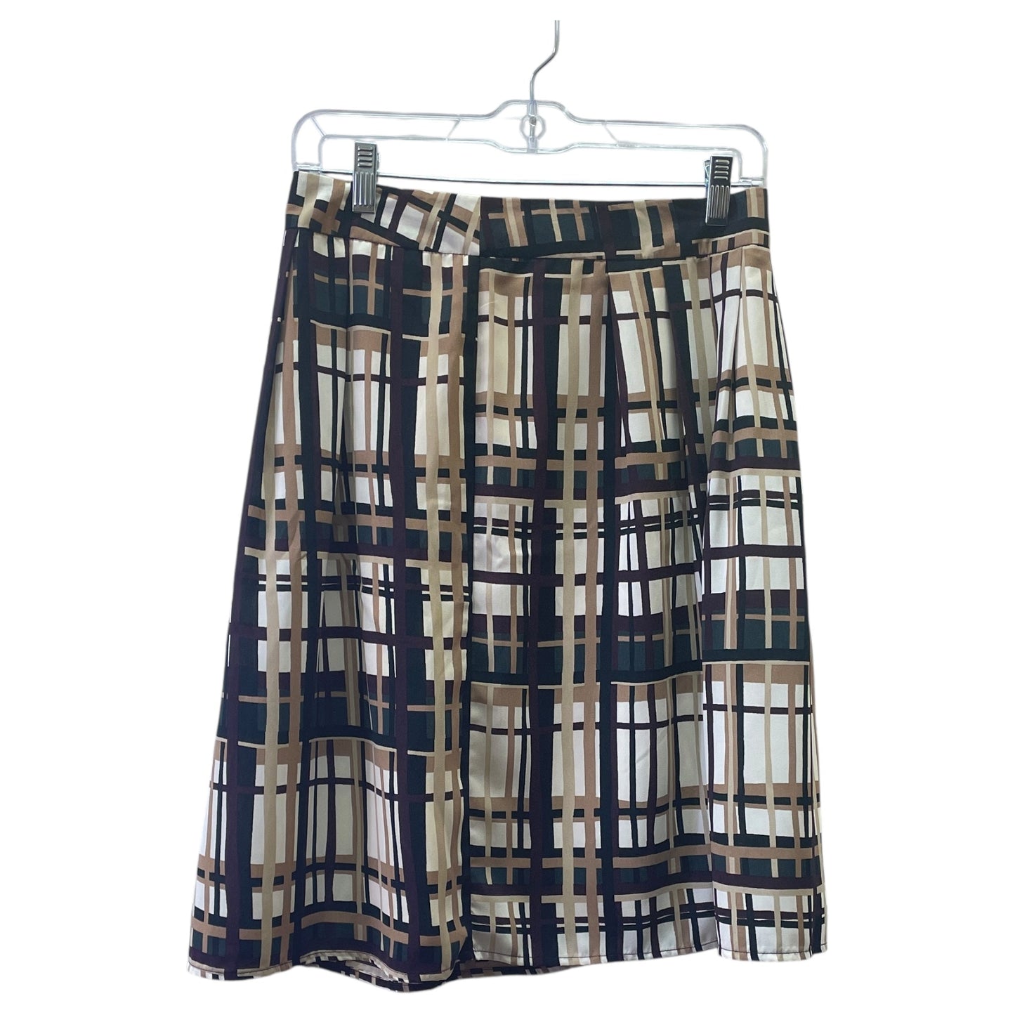 Skirt Midi By Banana Republic In Black & Cream, Size:2