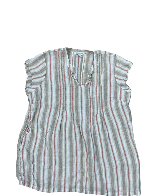 Top Ss Basic By Clothes Mentor In Tan, Size:L