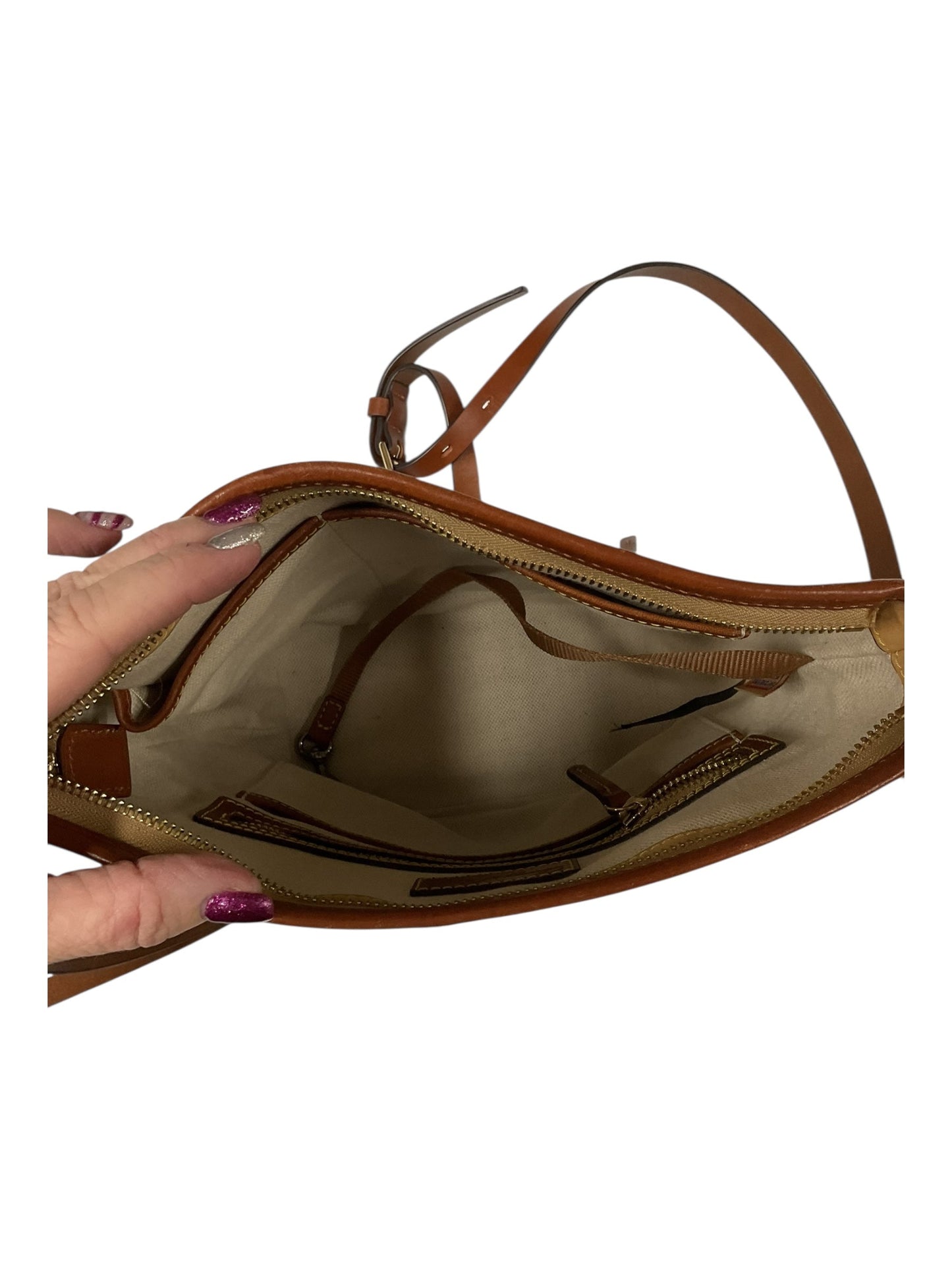 Handbag Designer By Dooney And Bourke In Brown, Size:Medium