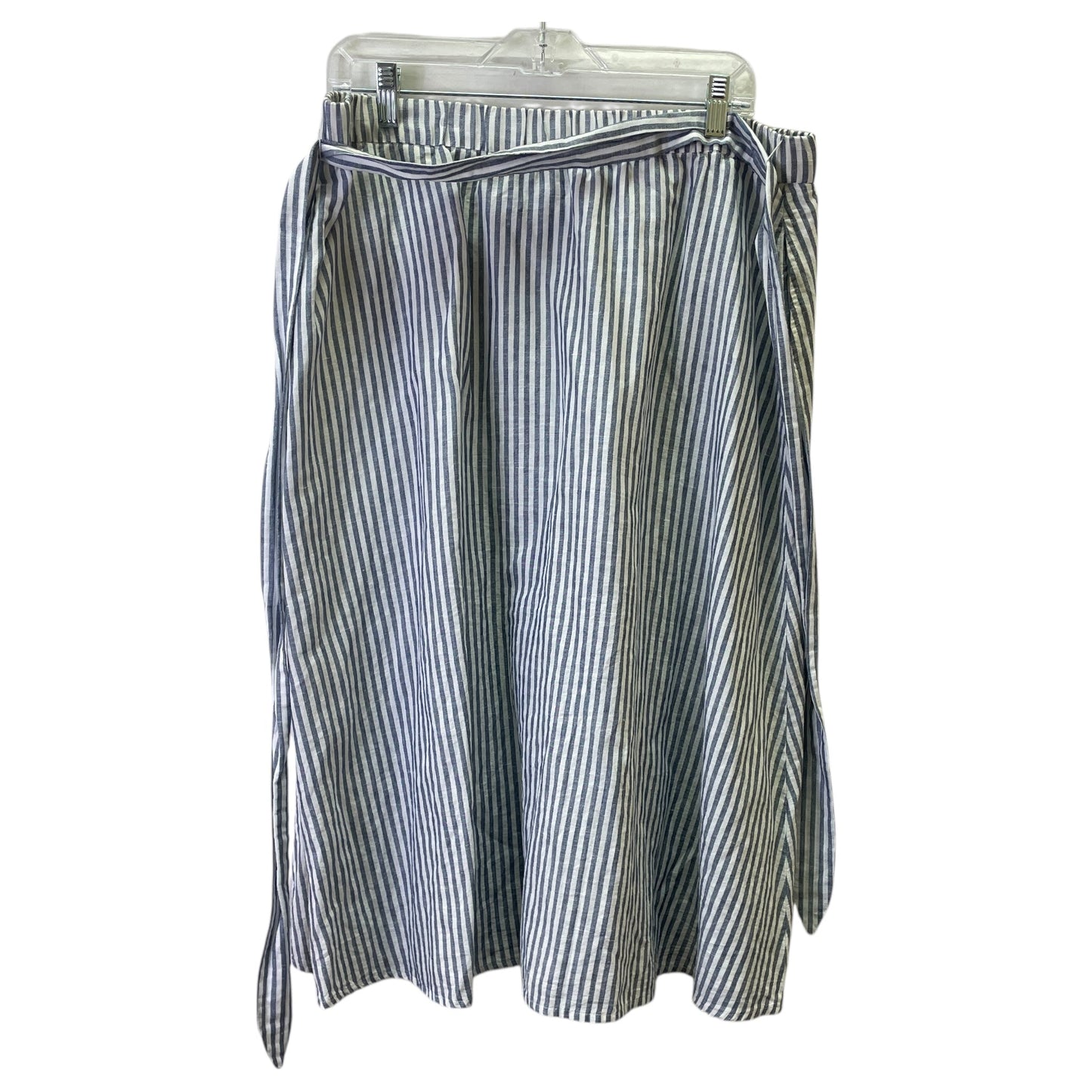 Skirt Midi By Talbots In Blue & White, Size:Xlp