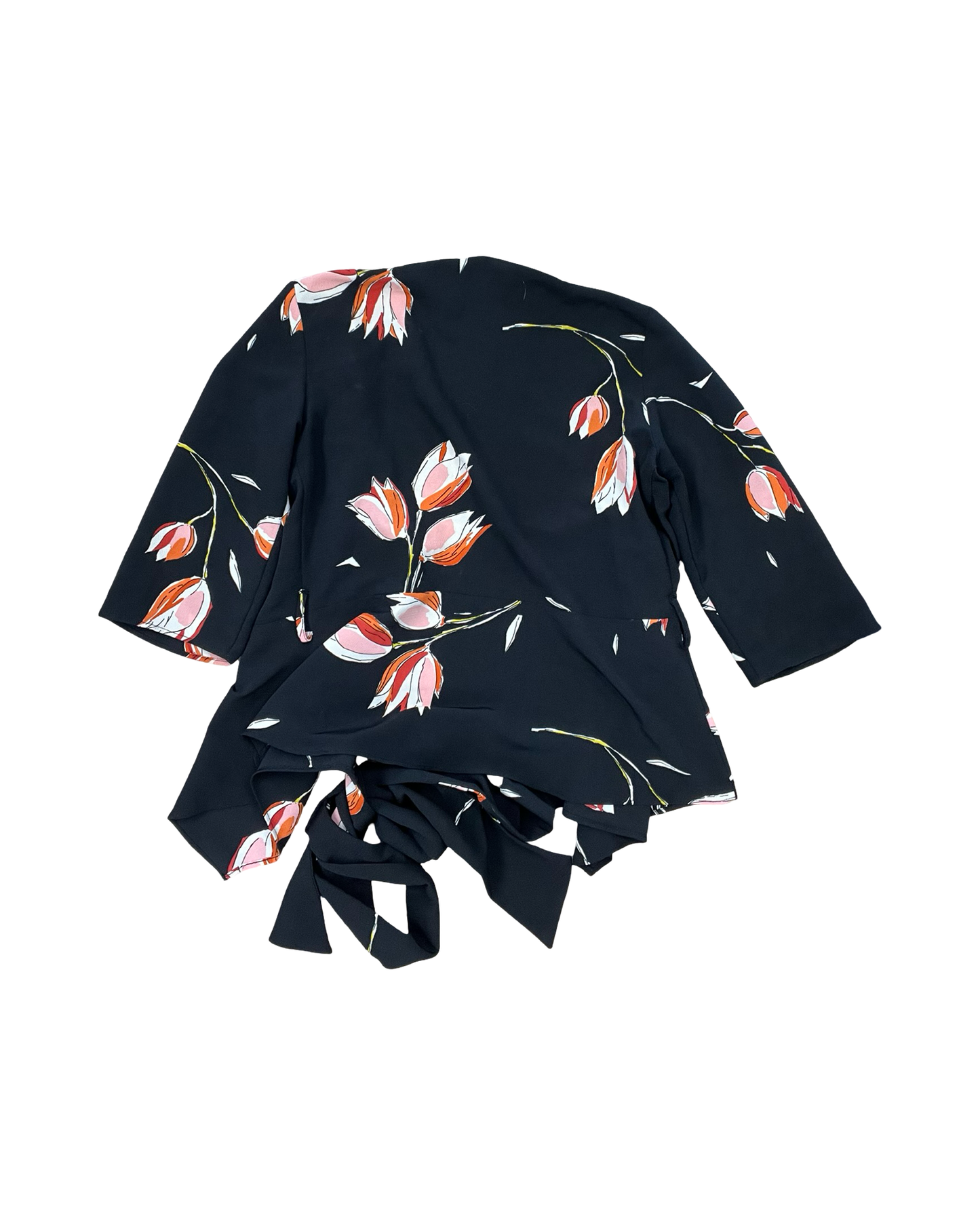 Top 3/4 Sleeve By Zara Basic In Black, Size:S