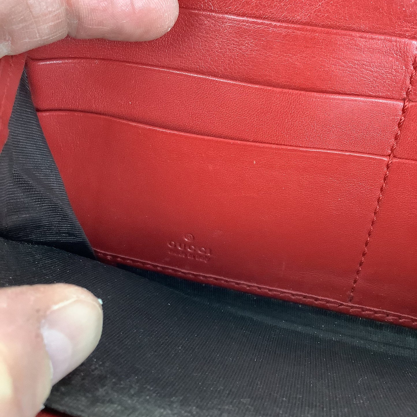 Wallet Luxury Designer By Gucci, Size: Large