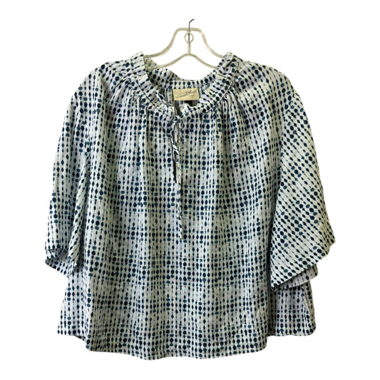 Top 3/4 Sleeve Basic By Universal Thread In Blue, Size:S