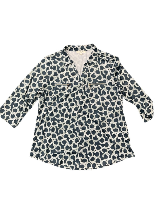 Top Ls By Simply Noelle In Blue, Size:Xl