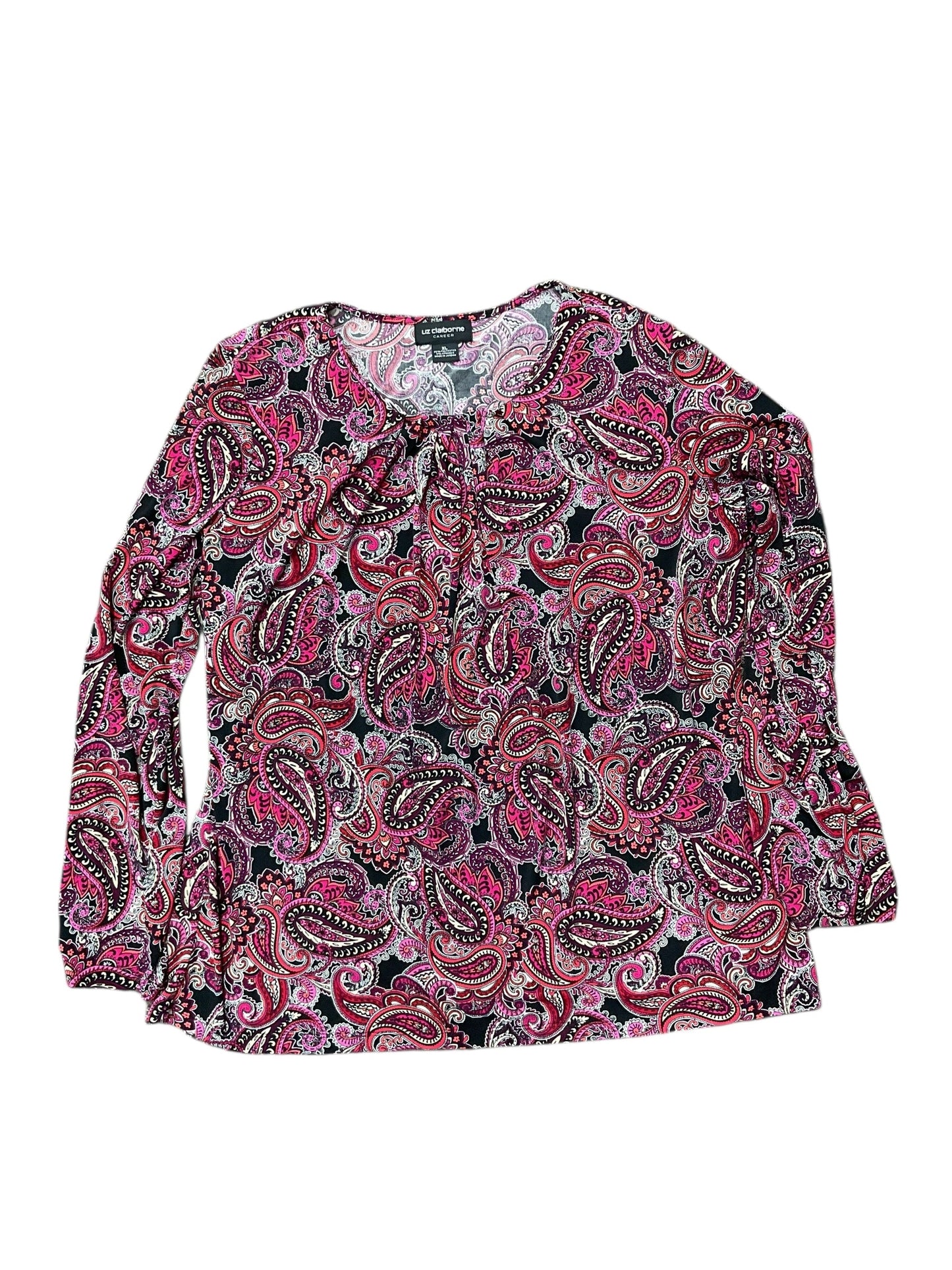 Top Ls By Liz Claiborne In Black, Size:Xl