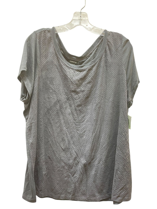 Top Ss Basic By Torrid In Grey, Size:2X