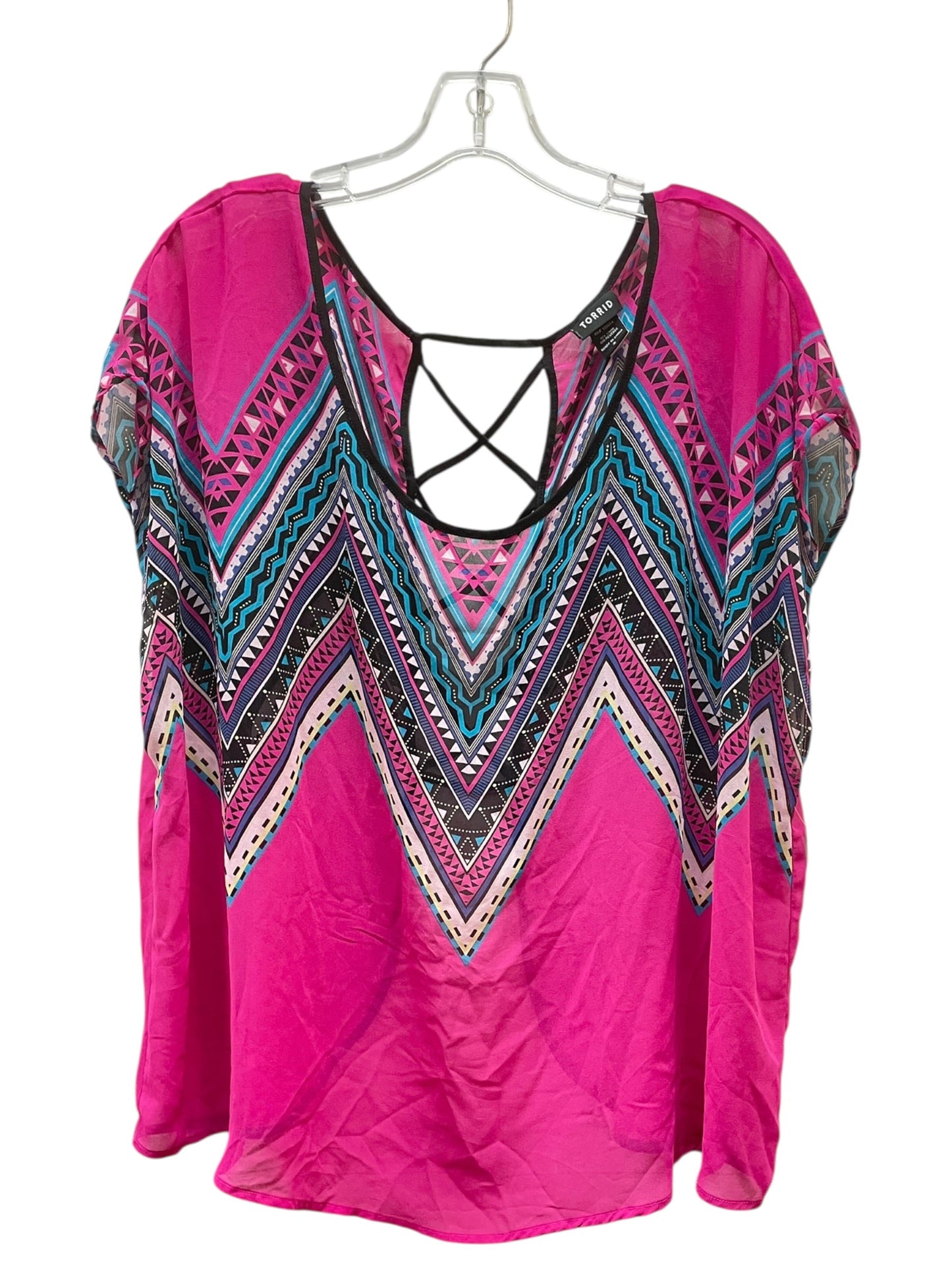 Blouse Ss By Torrid In Multi, Size:3X