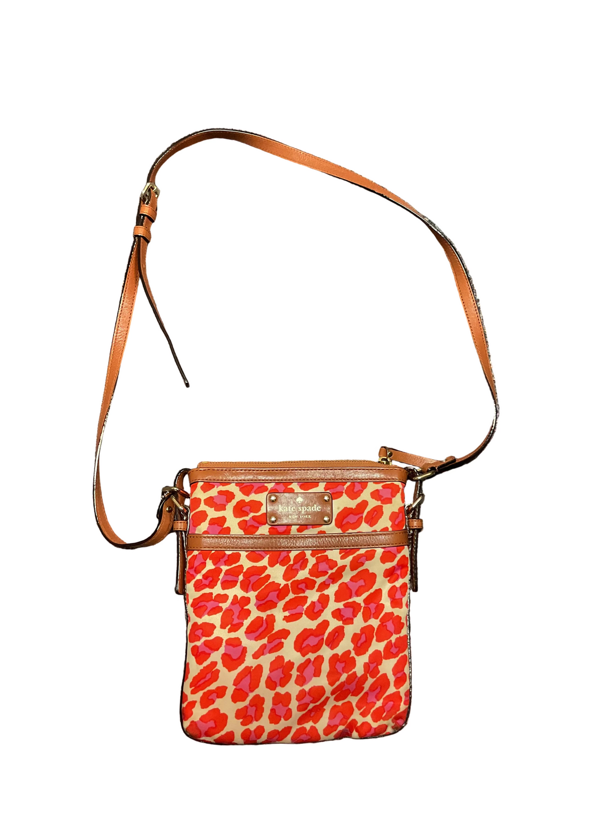 Crossbody Designer By Kate Spade In Animal Print, Size:Small