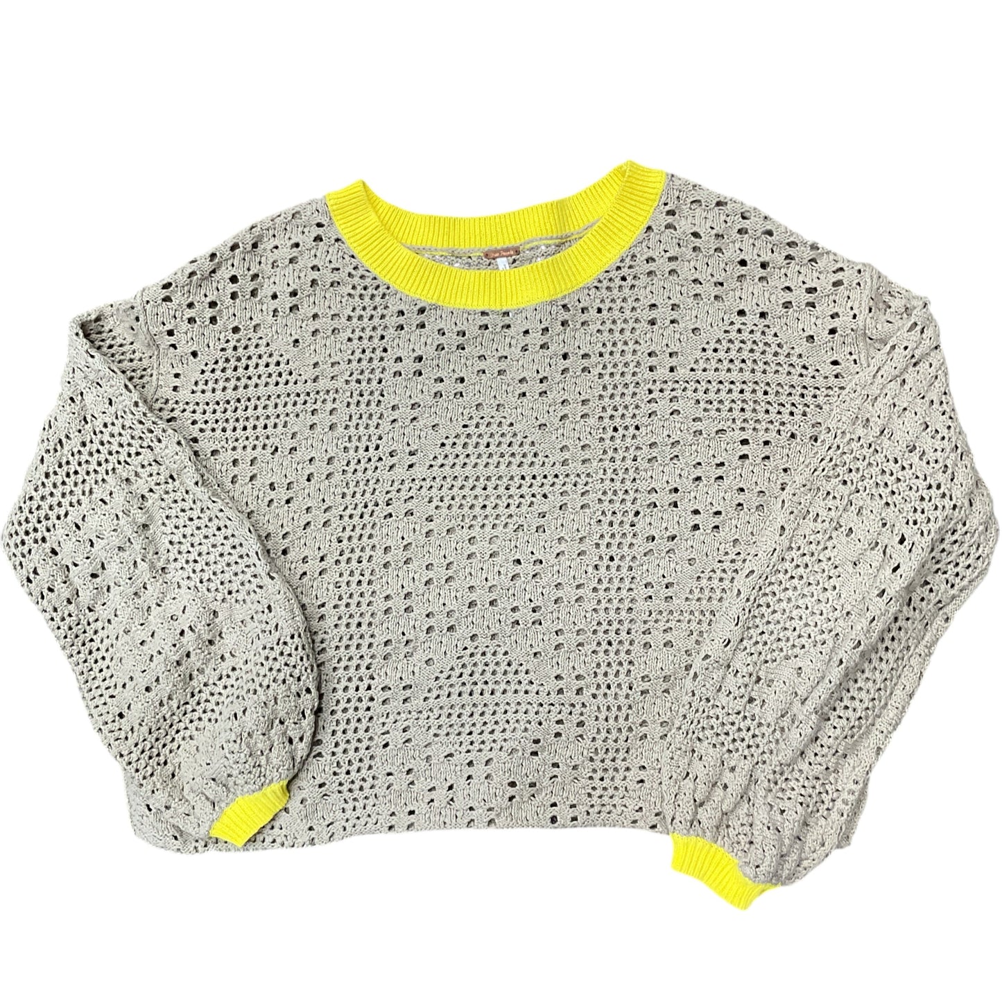 Sweater By Free People In Tan & Yellow, Size:Xs