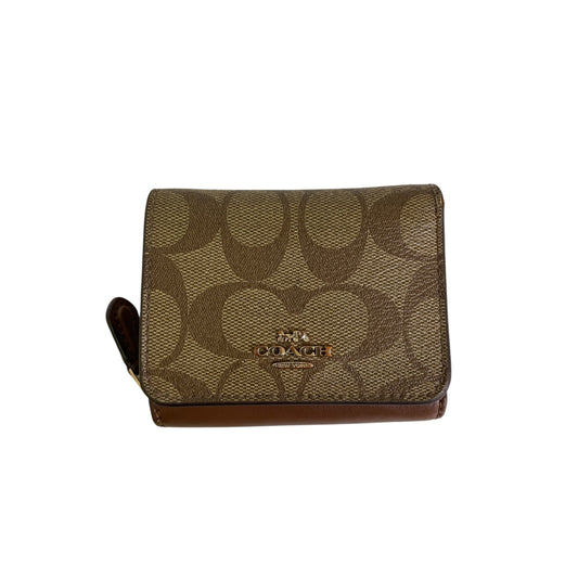 Wallet Designer By Coach In Tan, Size:Small