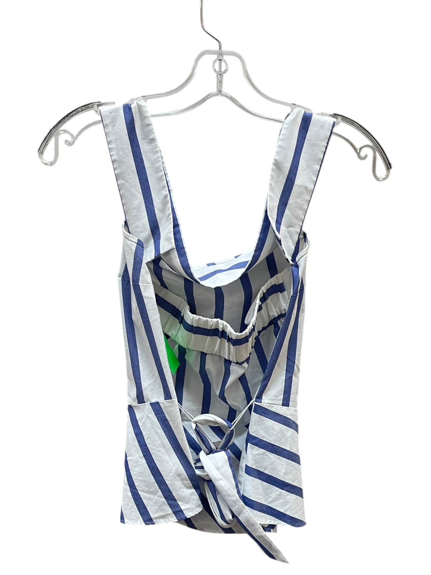 Top Sleeveless By Express In Blue & White, Size:4