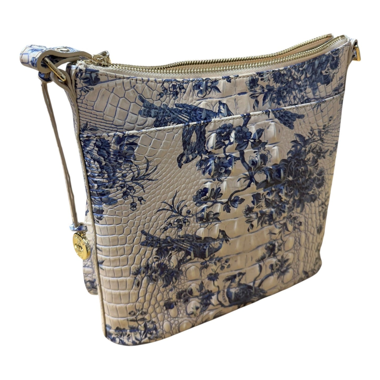 Crossbody Designer By Brahmin In Blue, Size:Medium