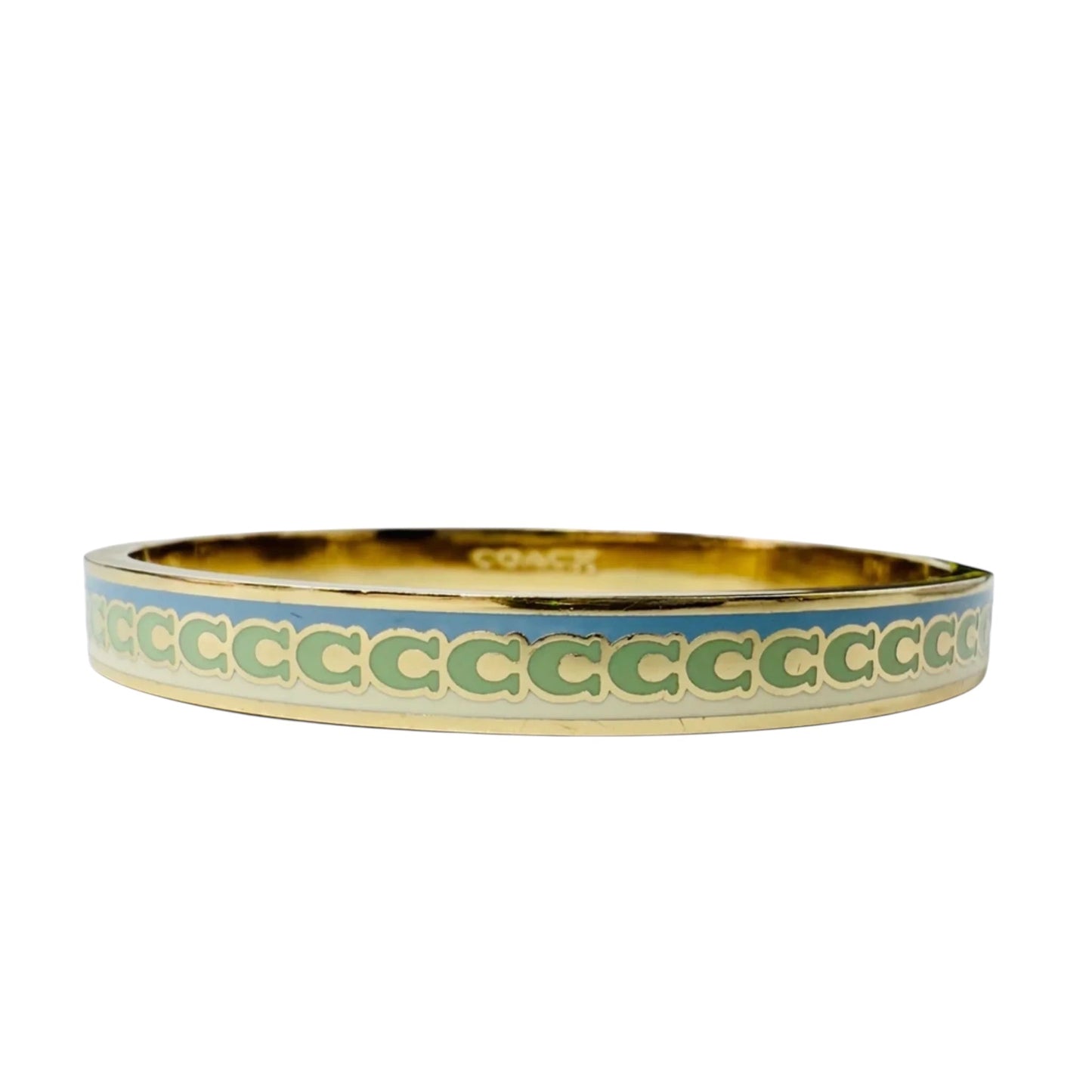 6 MM Signature Enamel Bangle Bracelet Designer By Coach