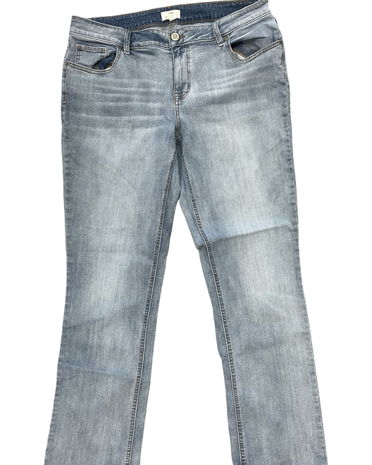 Jeans Straight By Vervet In Blue Denim, Size:18