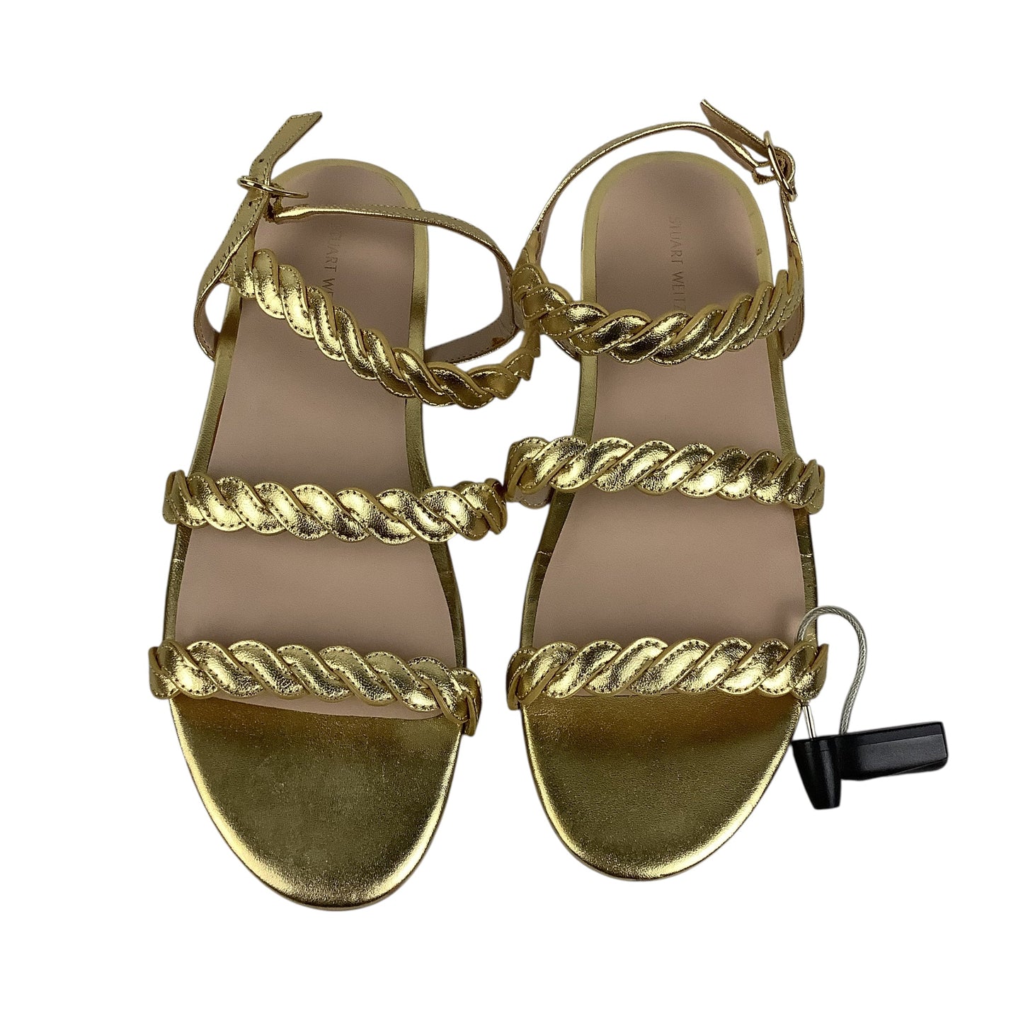 Sandals Designer By Stuart Weitzman In Gold, Size: 7.5