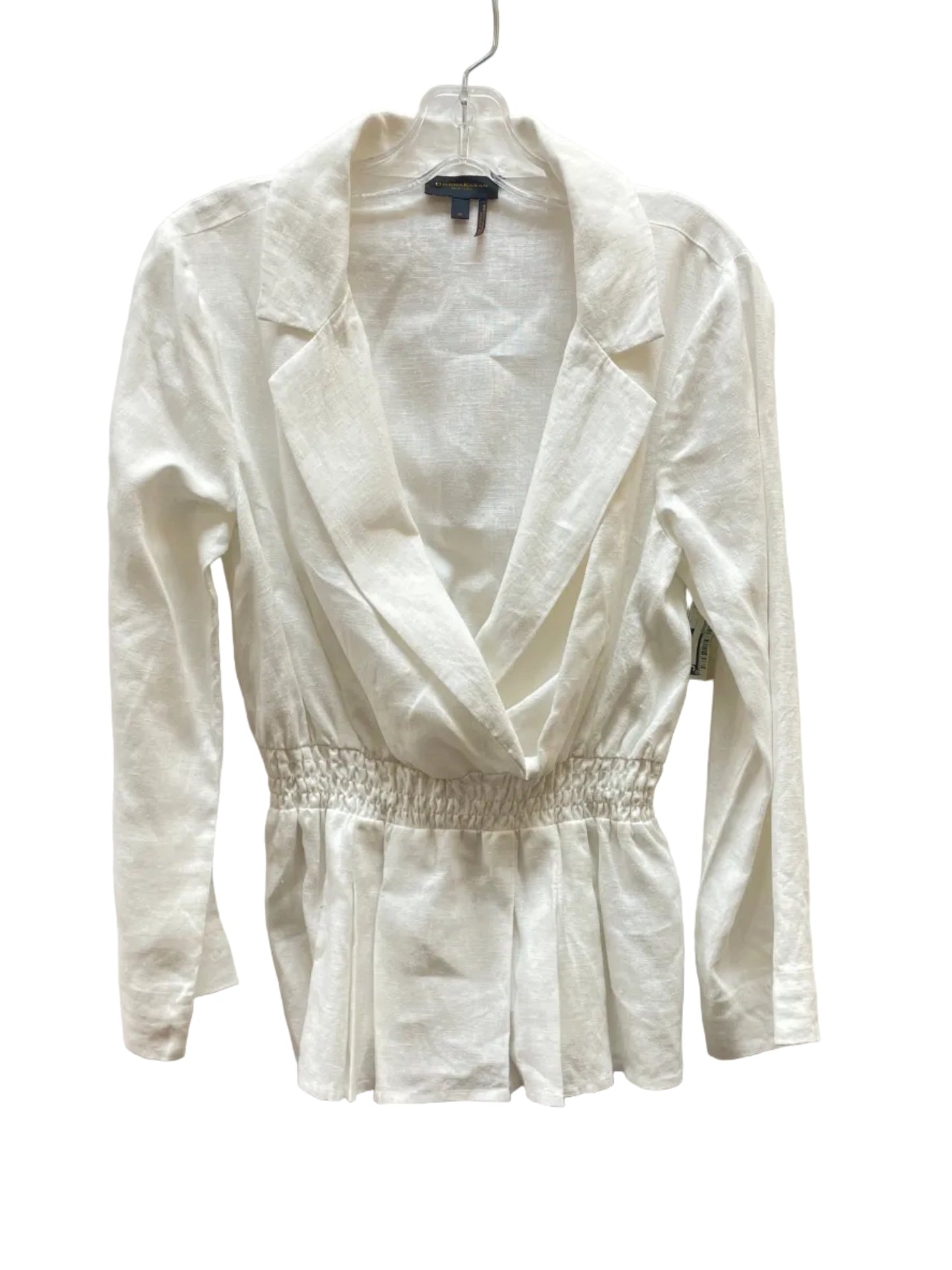 Top Ls By Donna Karan In White, Size:M