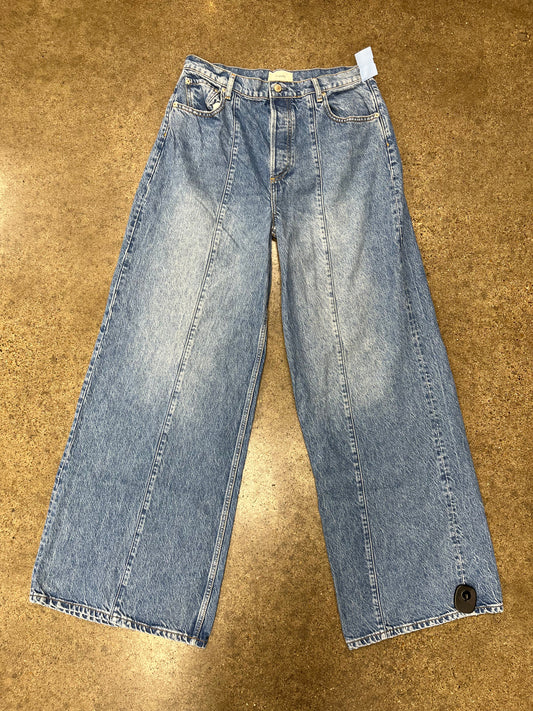 Jeans Wide Leg By Triarchy In Blue Denim, Size:10