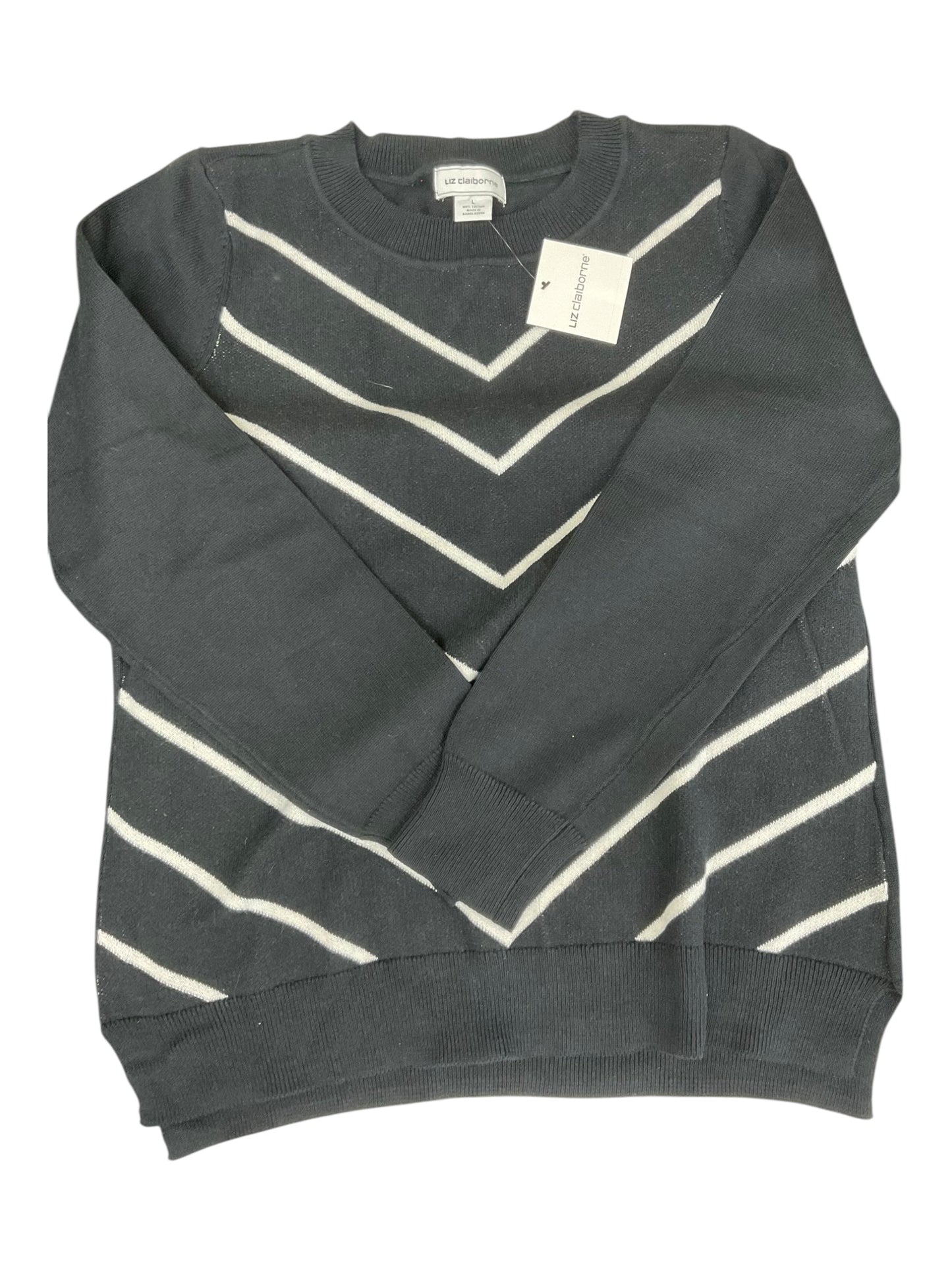 Sweater By Liz Claiborne In Black, Size:L