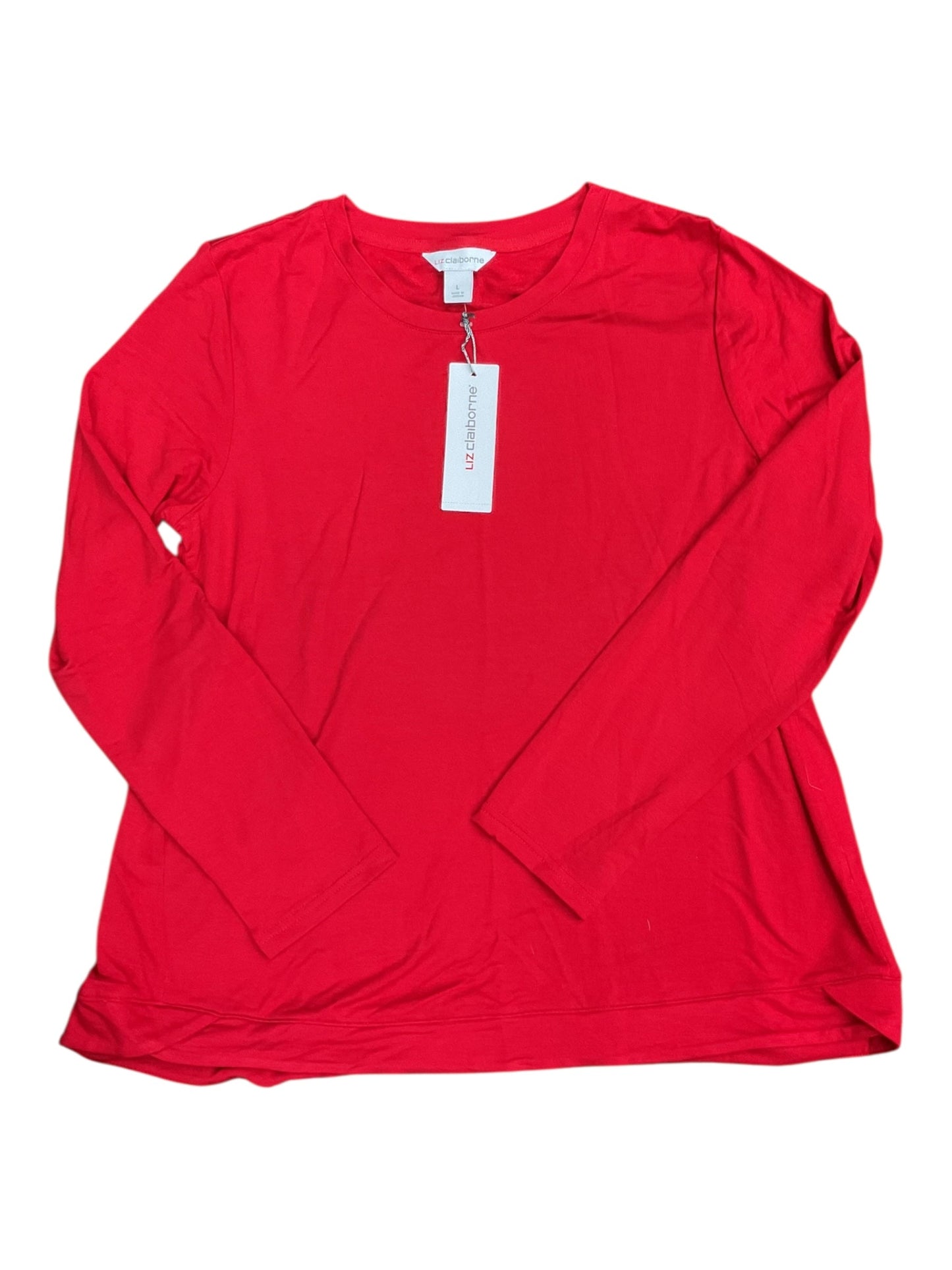 Top Ls By Liz Claiborne In Red, Size:L