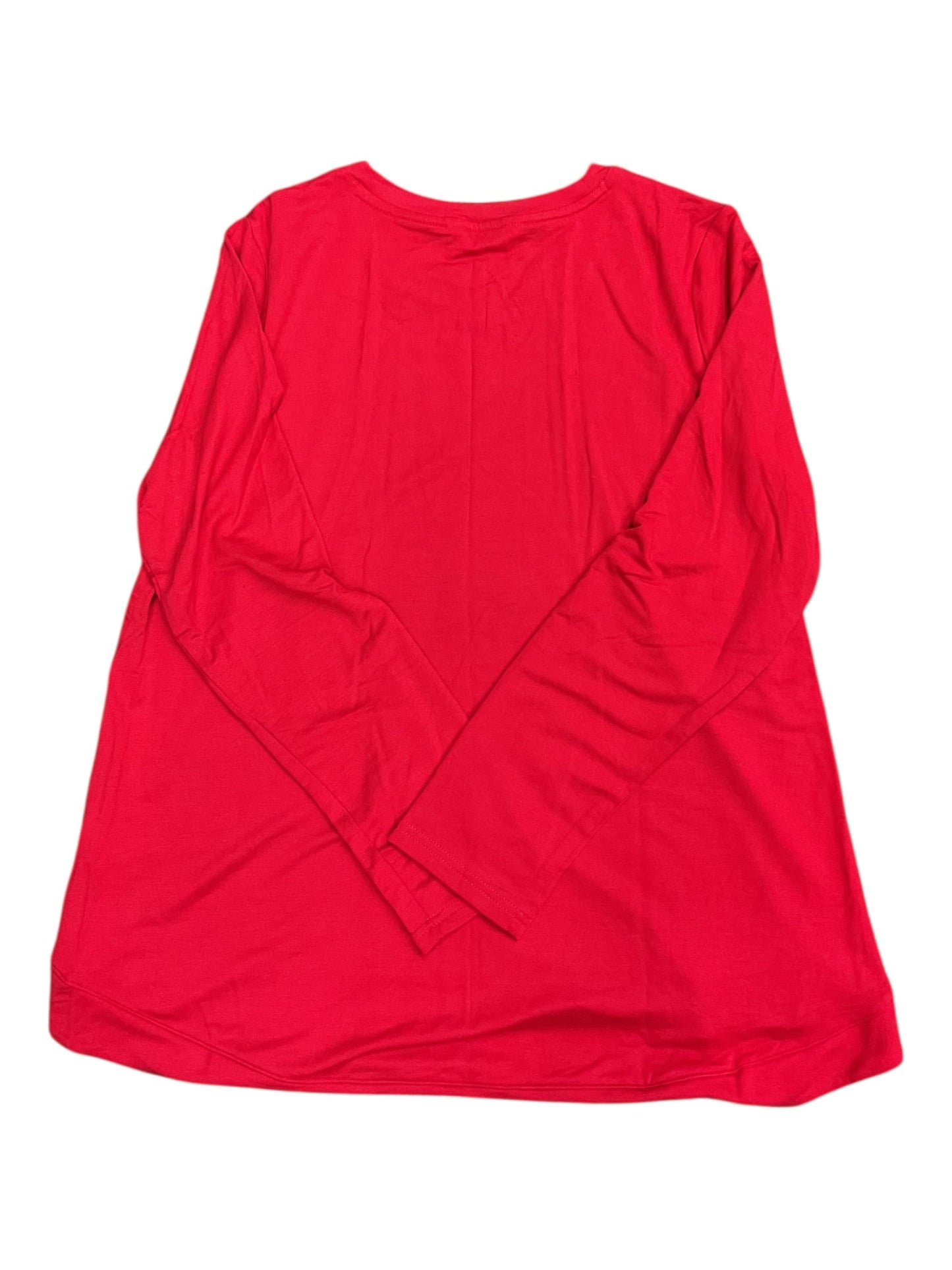 Top Ls By Liz Claiborne In Red, Size:L