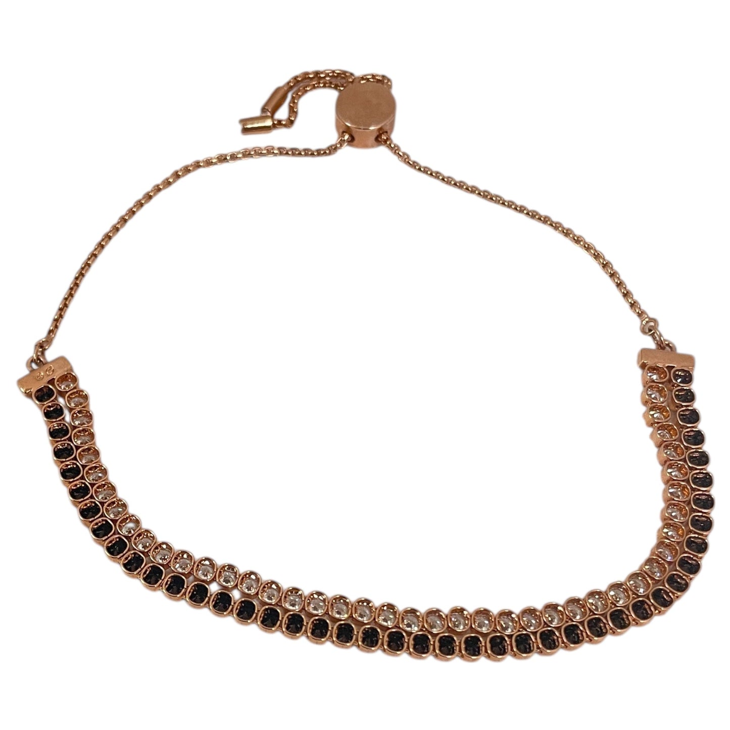 Bracelet Designer By Swarovski In Black & Gold