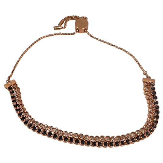 Bracelet Designer By Swarovski In Black & Gold