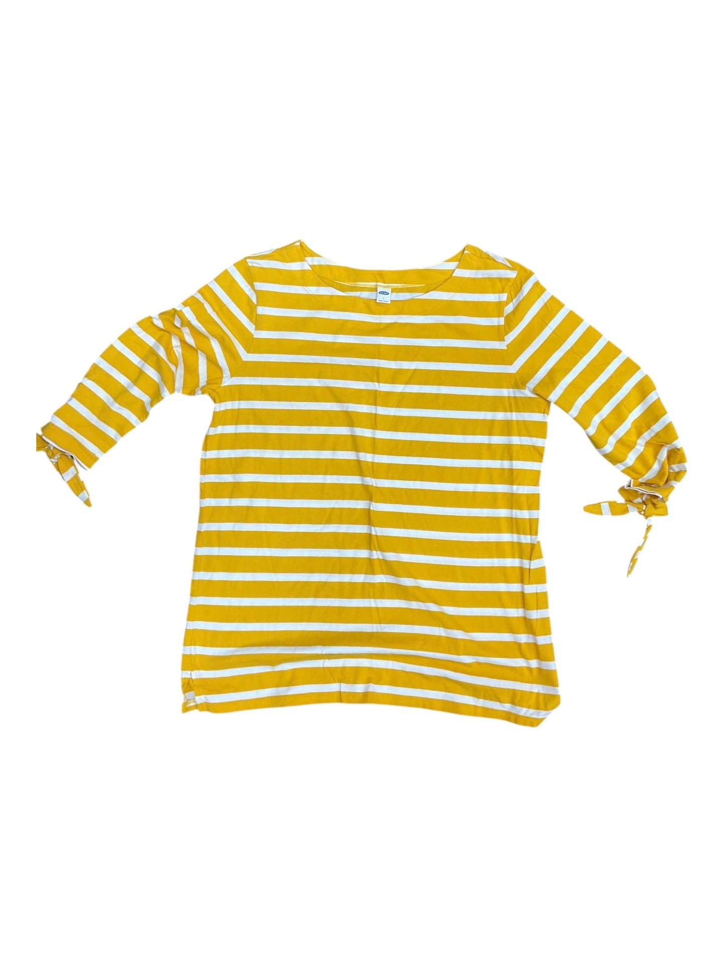 Top 3/4 Sleeve By Old Navy In Yellow, Size:L