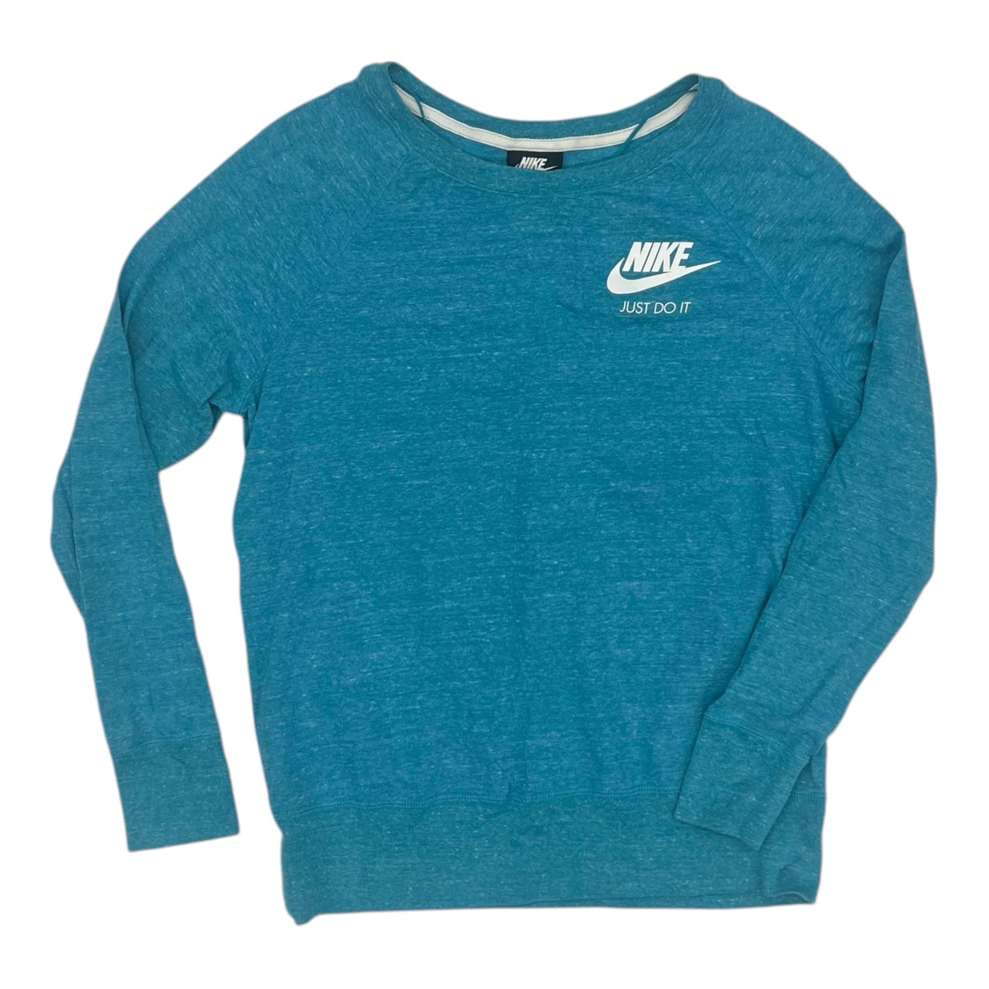 Athletic Top Ls Crewneck By Nike In Blue, Size:M