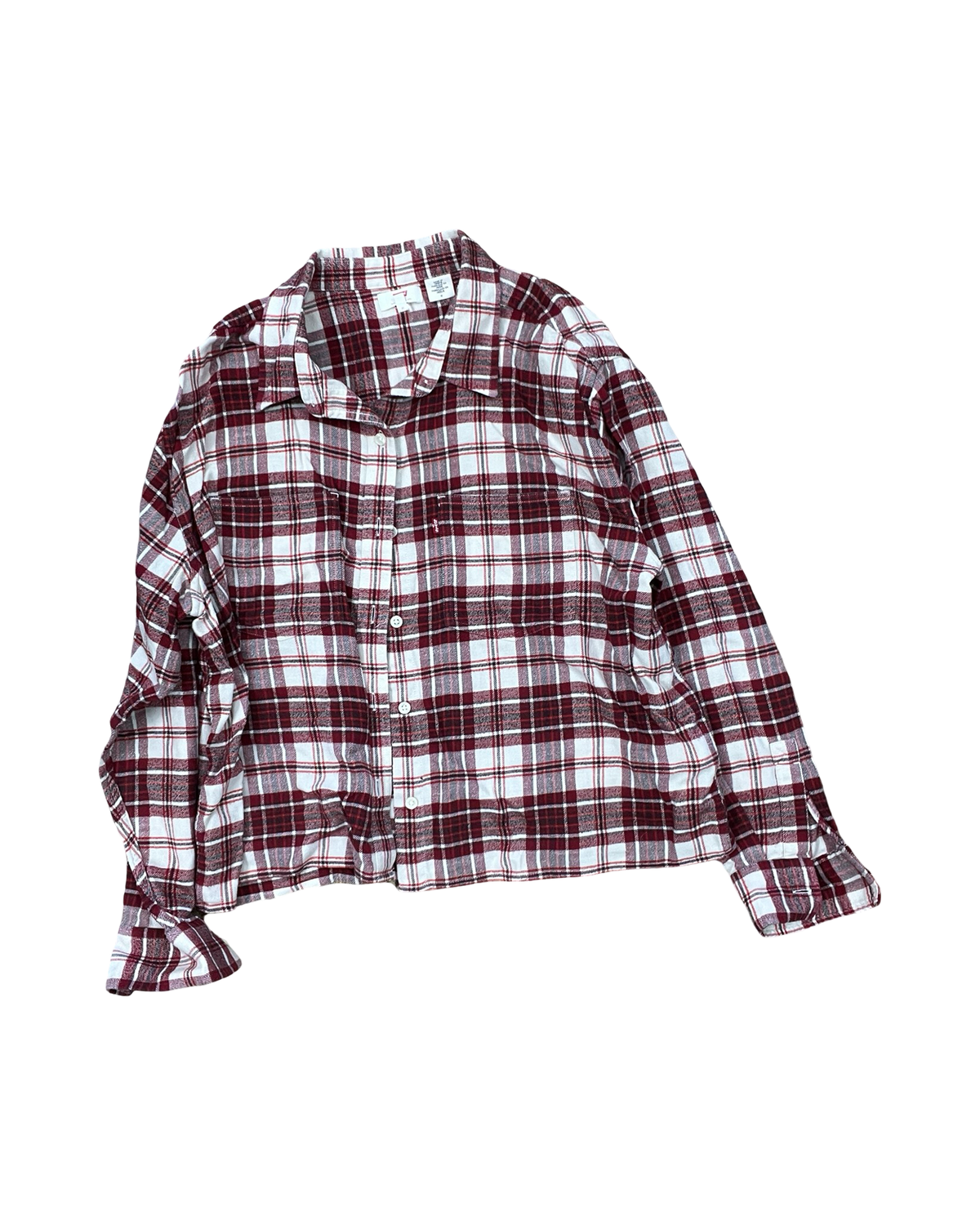 Blouse Ls By Levis In Red & White, Size:M