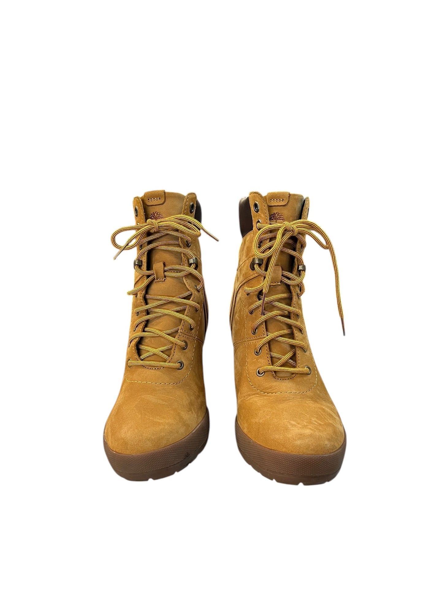 Boots Mid-Calf Heels By Timberland In Tan, Size:10