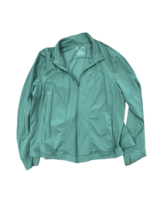 Athletic Jacket By Xersion In Green, Size:2X