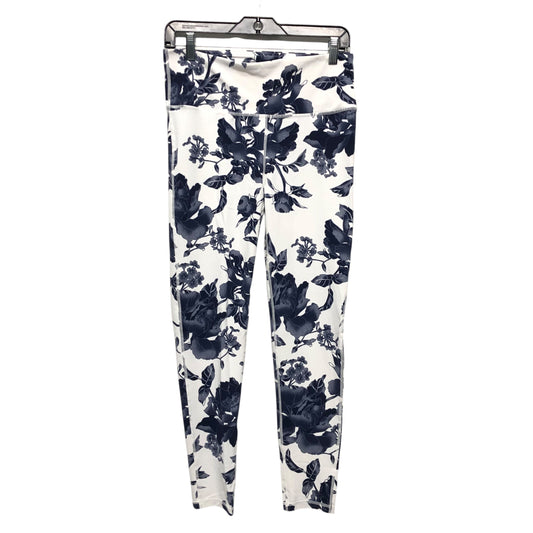 Athletic Leggings By Mono B In Blue & White, Size:L