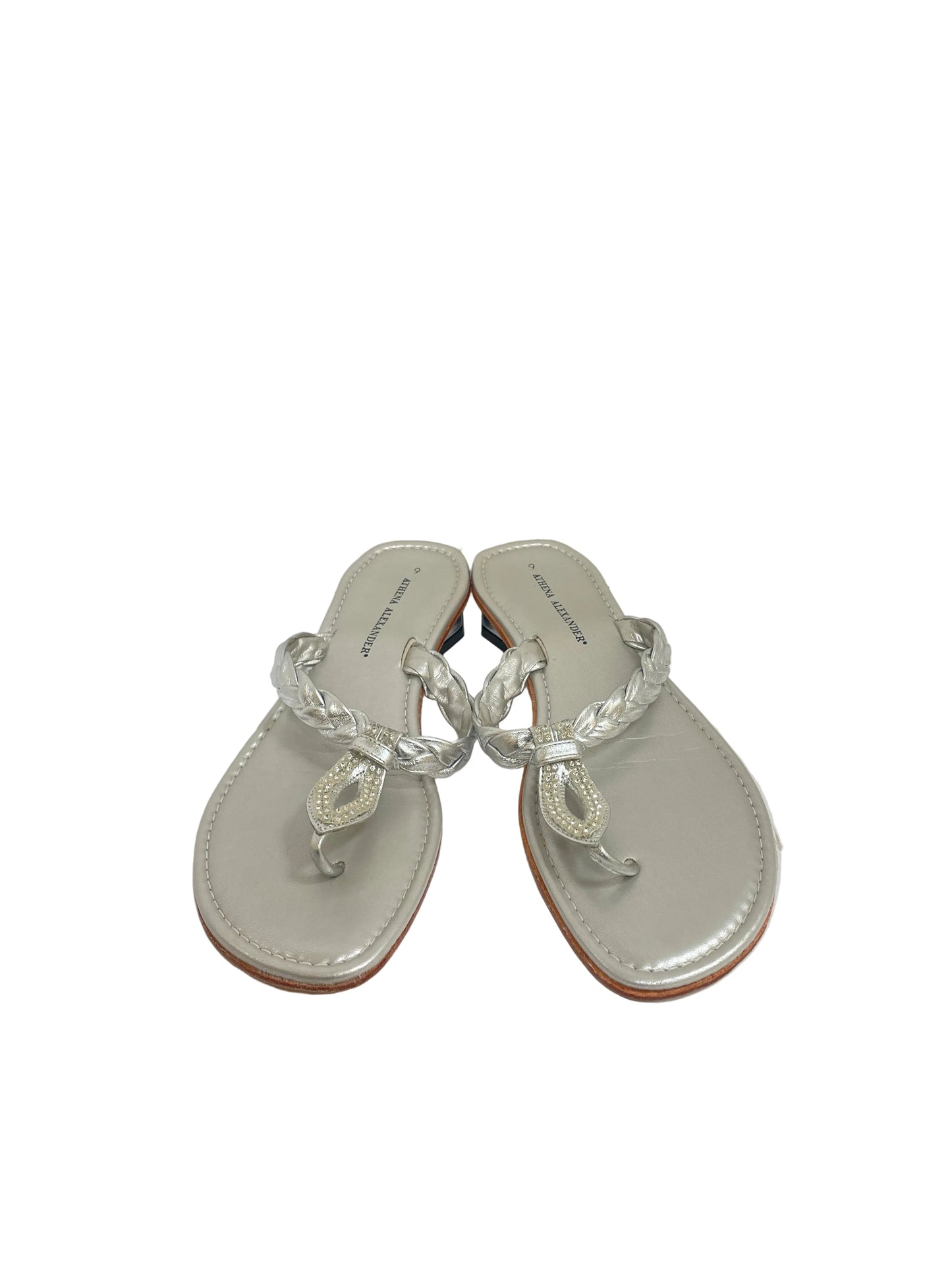 Shoes Flats By Athena Alexander In Silver, Size:9