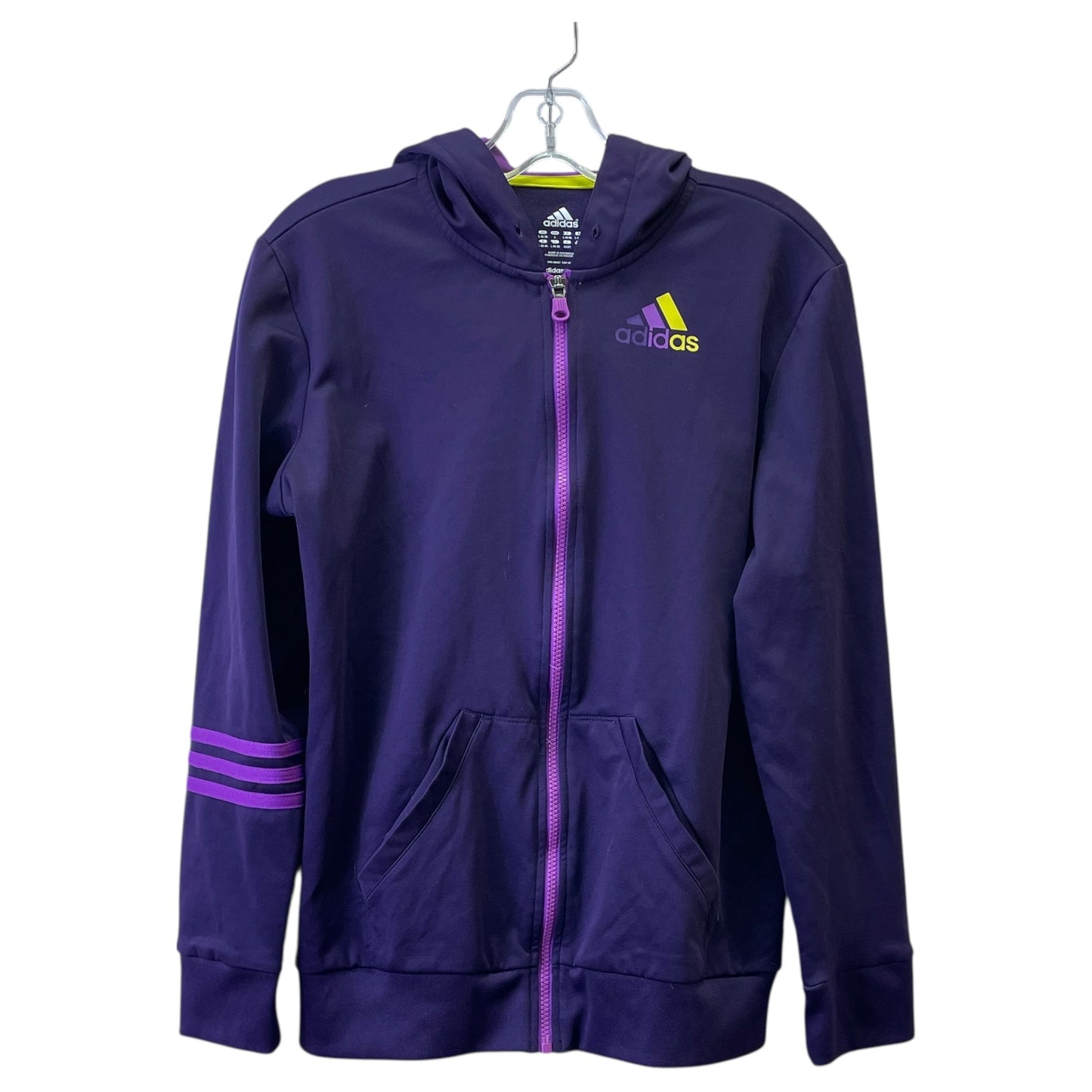 Athletic Jacket By Adidas In Purple, Size:L
