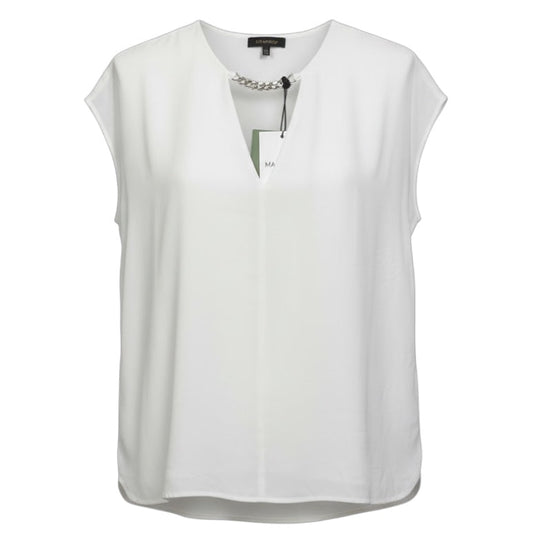 Aster Silk Blend Sleeveless Blouse By Marella In White, Size: 10